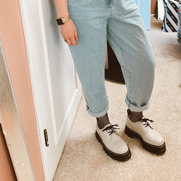 Doc Marten platform oxfords cream light grey - Picture 2 of 10